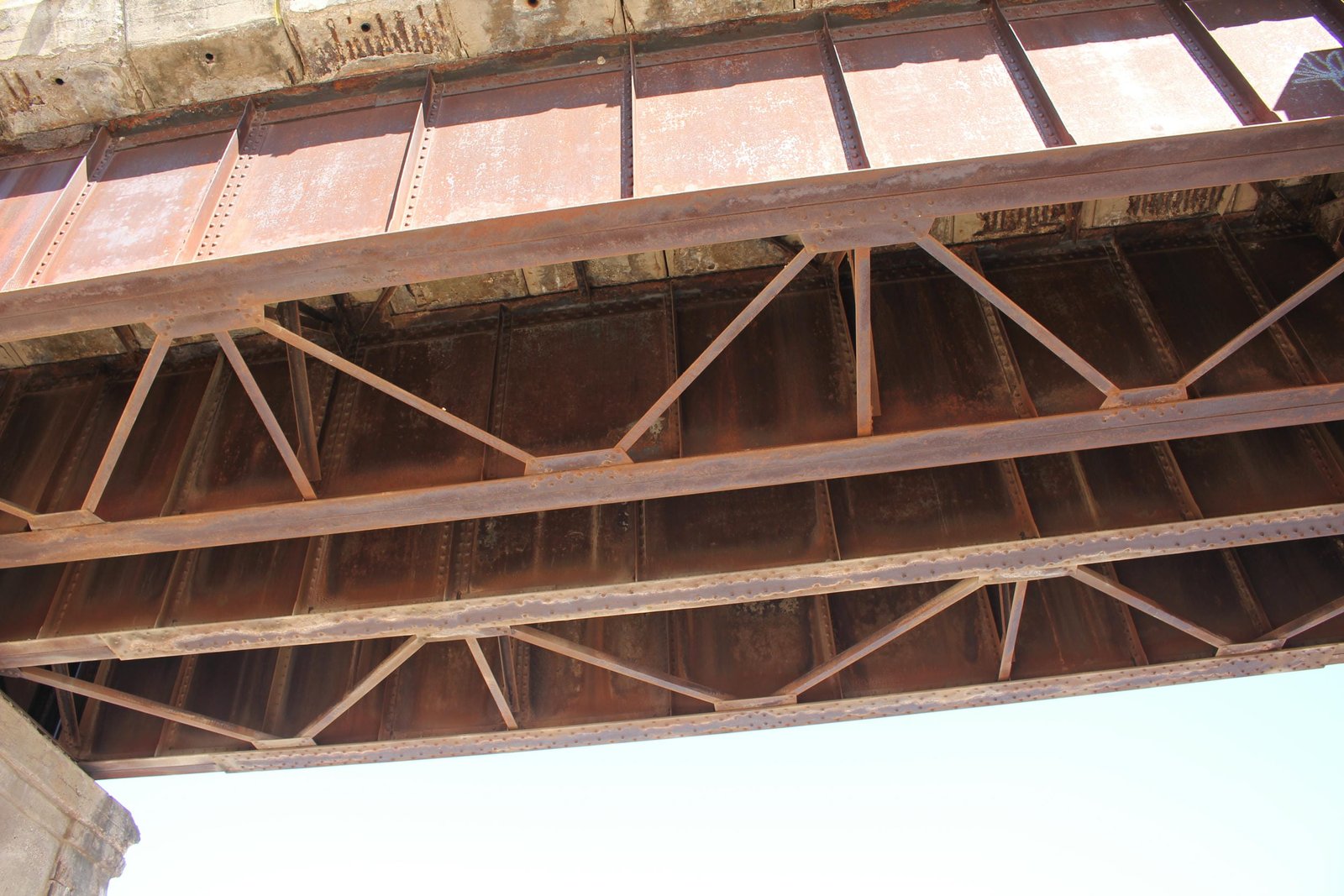 Underneath girder span